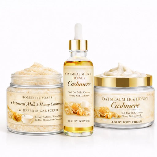 Oatmeal Milk And Honey Cashmere Layering Set