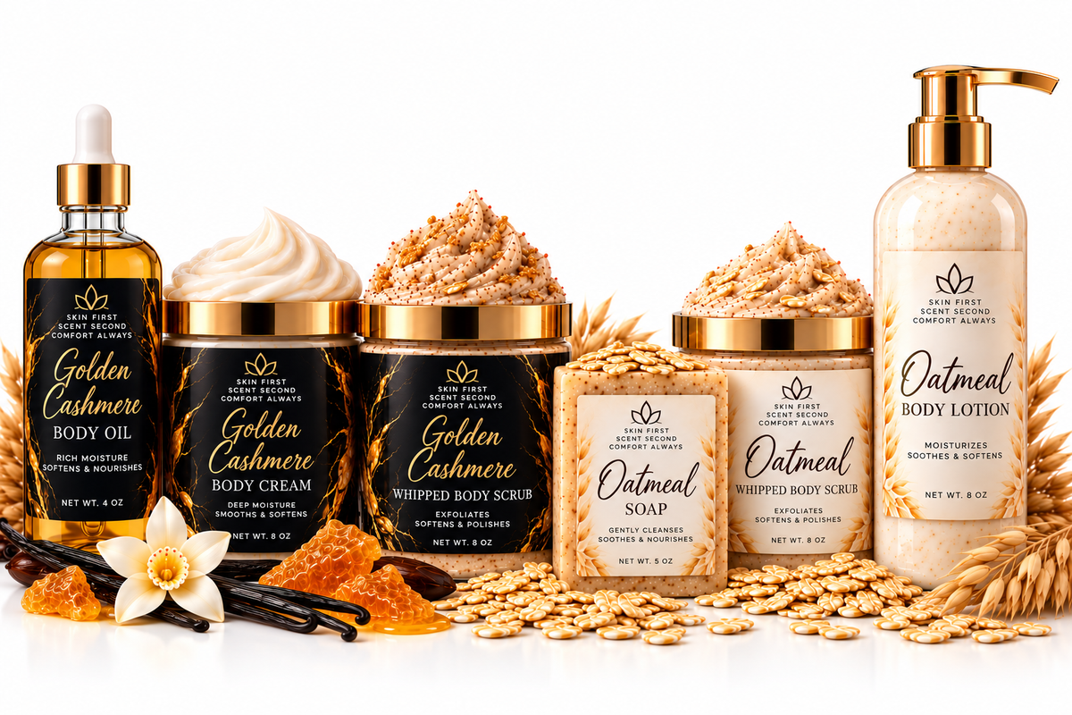 Golden Cashmere & Oatmeal Set